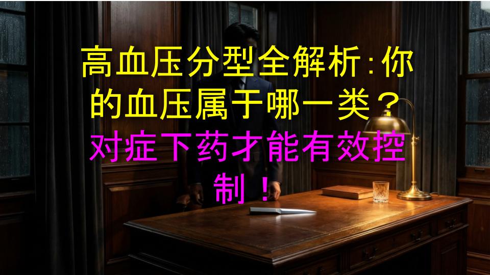 高血压分型全解析：你的血压属于哪一类？对症下药才能有效控制！