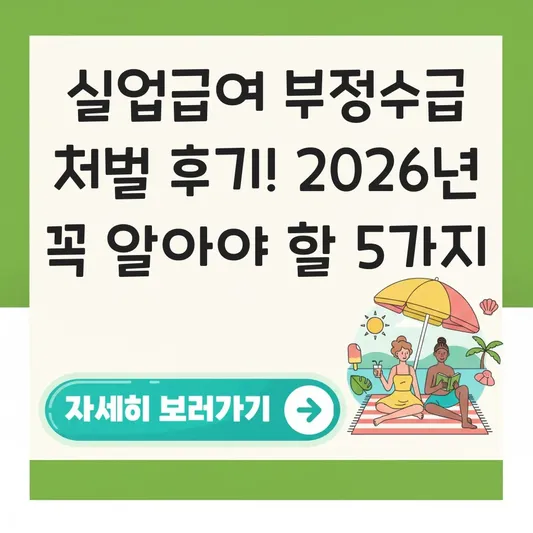 실업급여 부정수급 처벌 후기