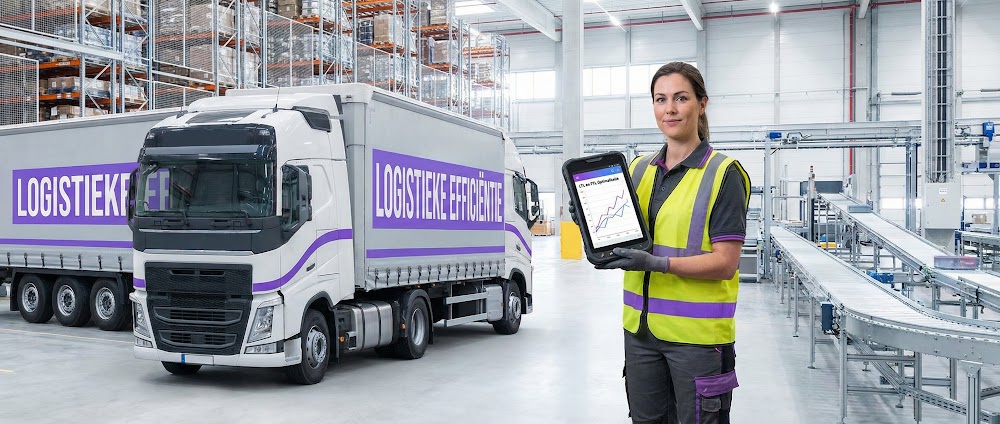 Moderne LTL en FTL logistieke optimalisatie in een B2B distributiecentrum