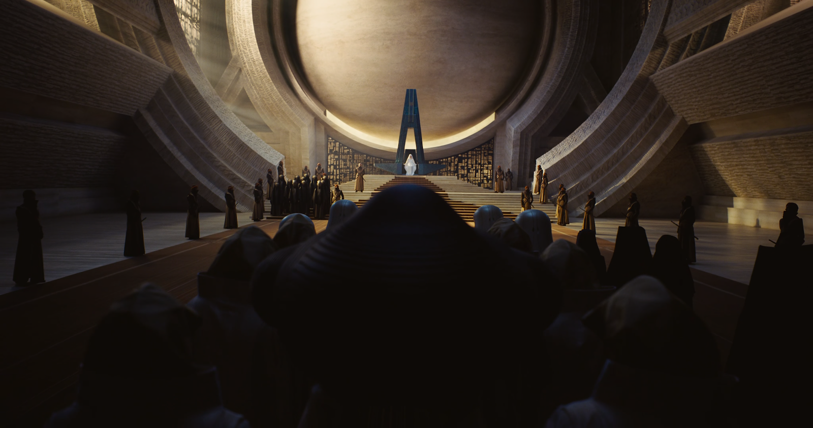 The Imperial Throne Room In Dune - Cinematic Film Still 4K Wallpaper (4096x2160)