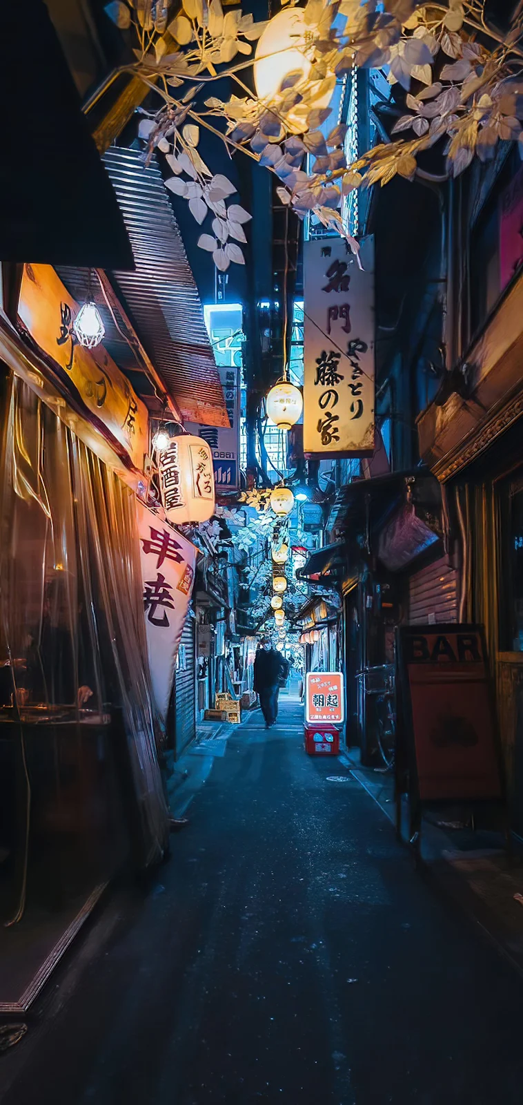 A Cool Alley, Building, Blue, Art, Neighbourhood Full HD iPhone Wallpaper for Free Download in High Quality [1421x3000]