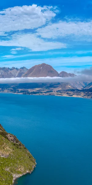 Mountain Landscape, Lake View, Scenic Road, Cloudscape 4K Wallpaper Background
