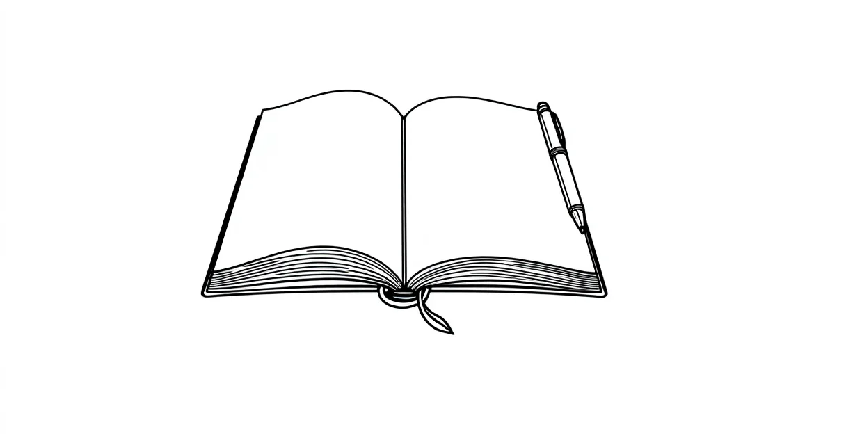 감사의 언어 구체적인 표현 방법 기록용 노트와 펜 이미지