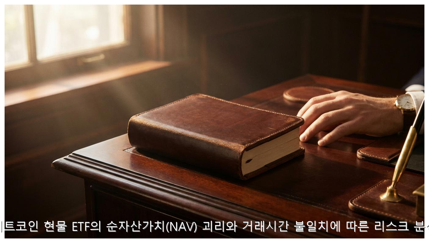 비트코인 현물 ETF 괴리율과 거래시간 리스크 분석 (2026) 핵심 안내 및 분석 인포그래픽 (5)