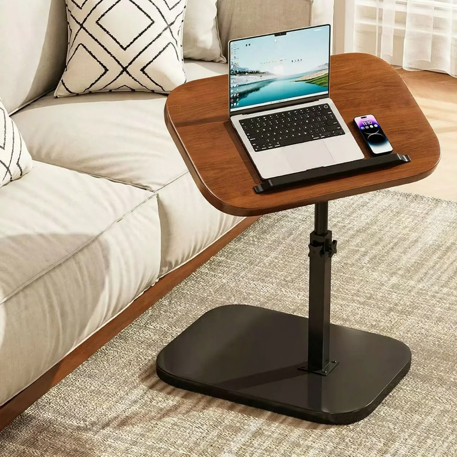 Round side table with lever function