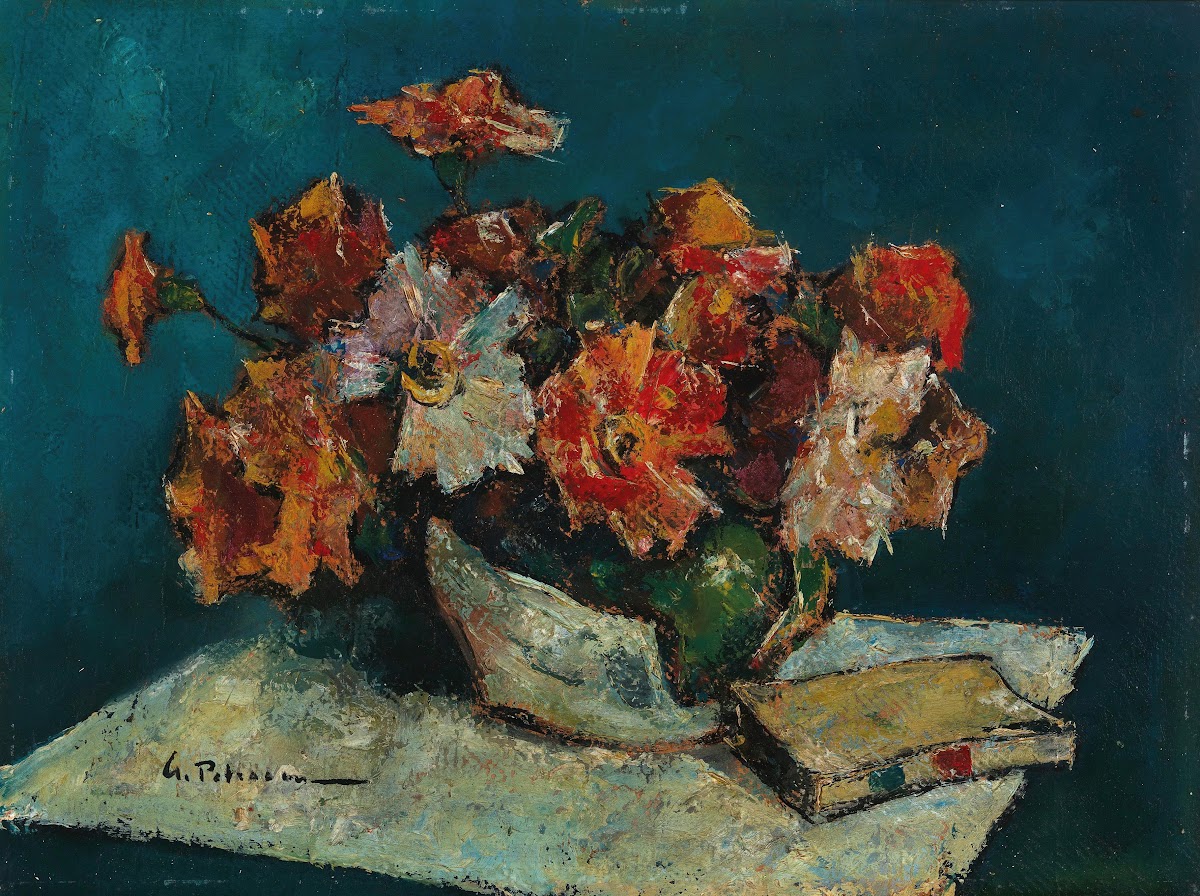 Still Life with Flowers and a Book
