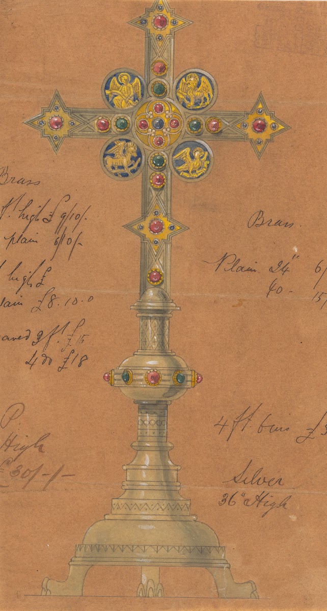 Design executed for Jones and Willis metal and wood workers and church furniture