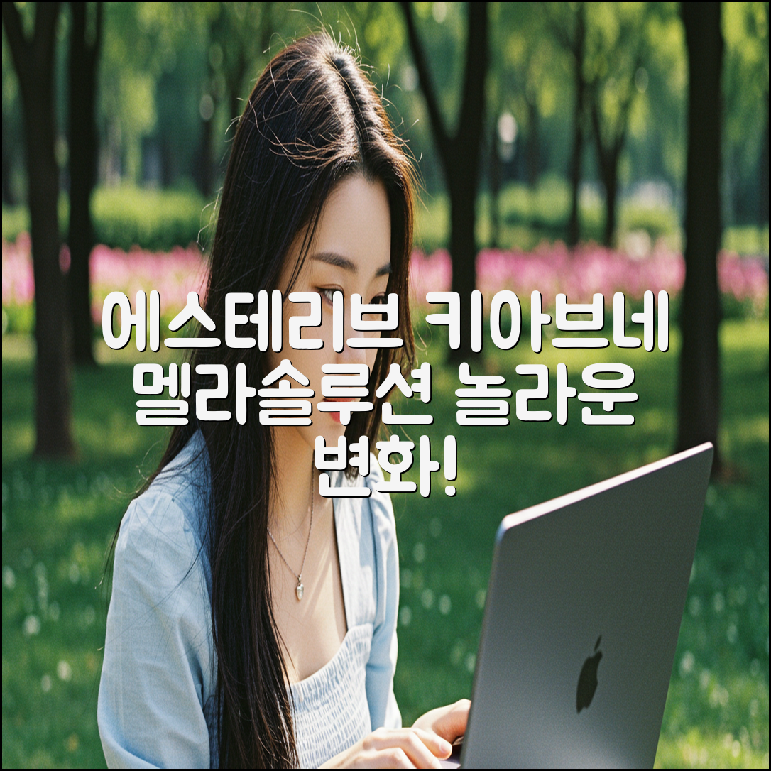 에스테리브 키아브네, 멜라솔루션의 놀라운 변화!