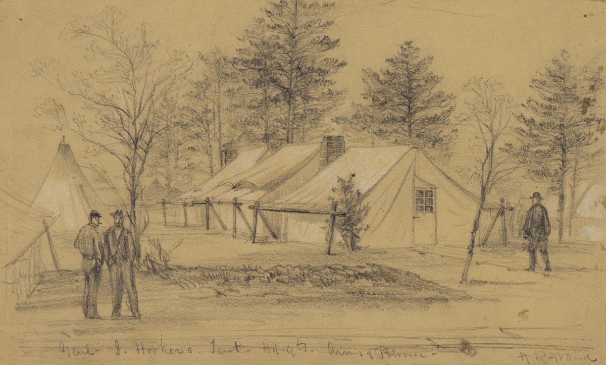 Genl J Hookers Tent Hdqts Army of Potomac 1863