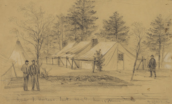 Genl J Hookers Tent Hdqts Army of Potomac 1863