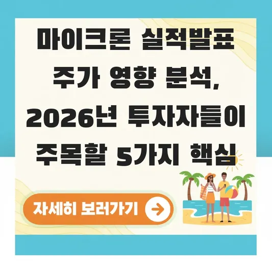 마이크론 실적발표 주가 영향 분석