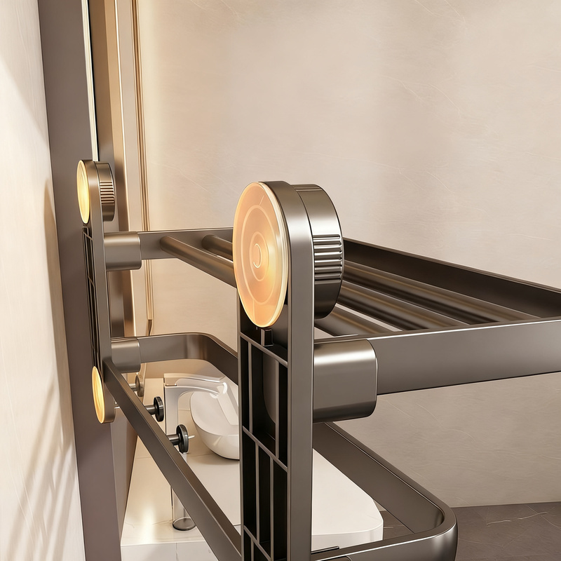 Adhesive towel holder, metal, modern