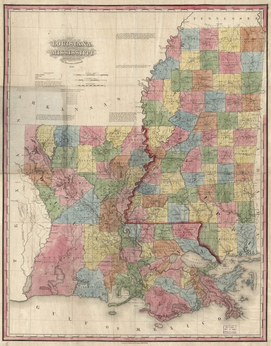 Louisiana and Mississippi 1851