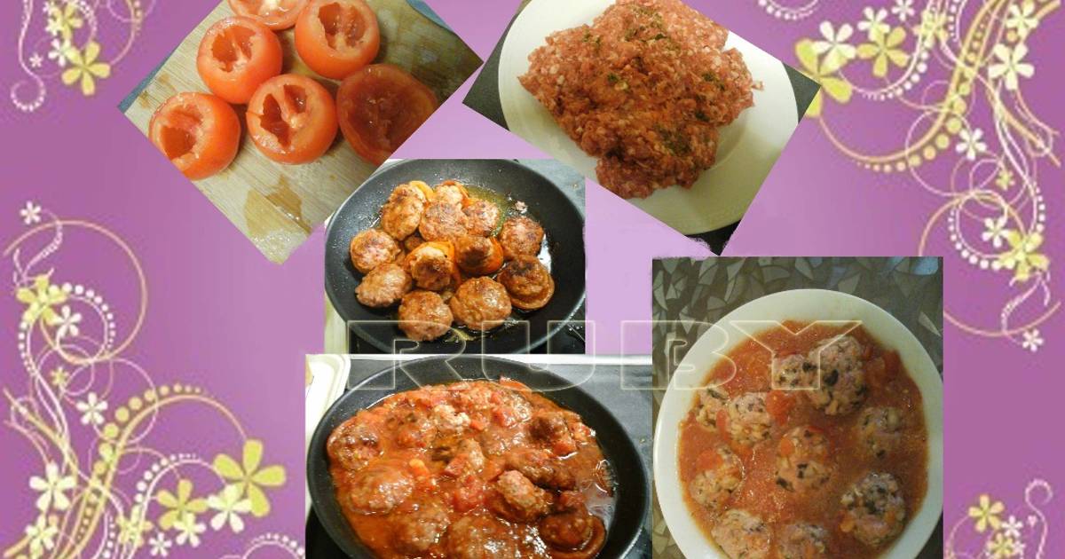 Xíu mại và cà chua dồn thịt