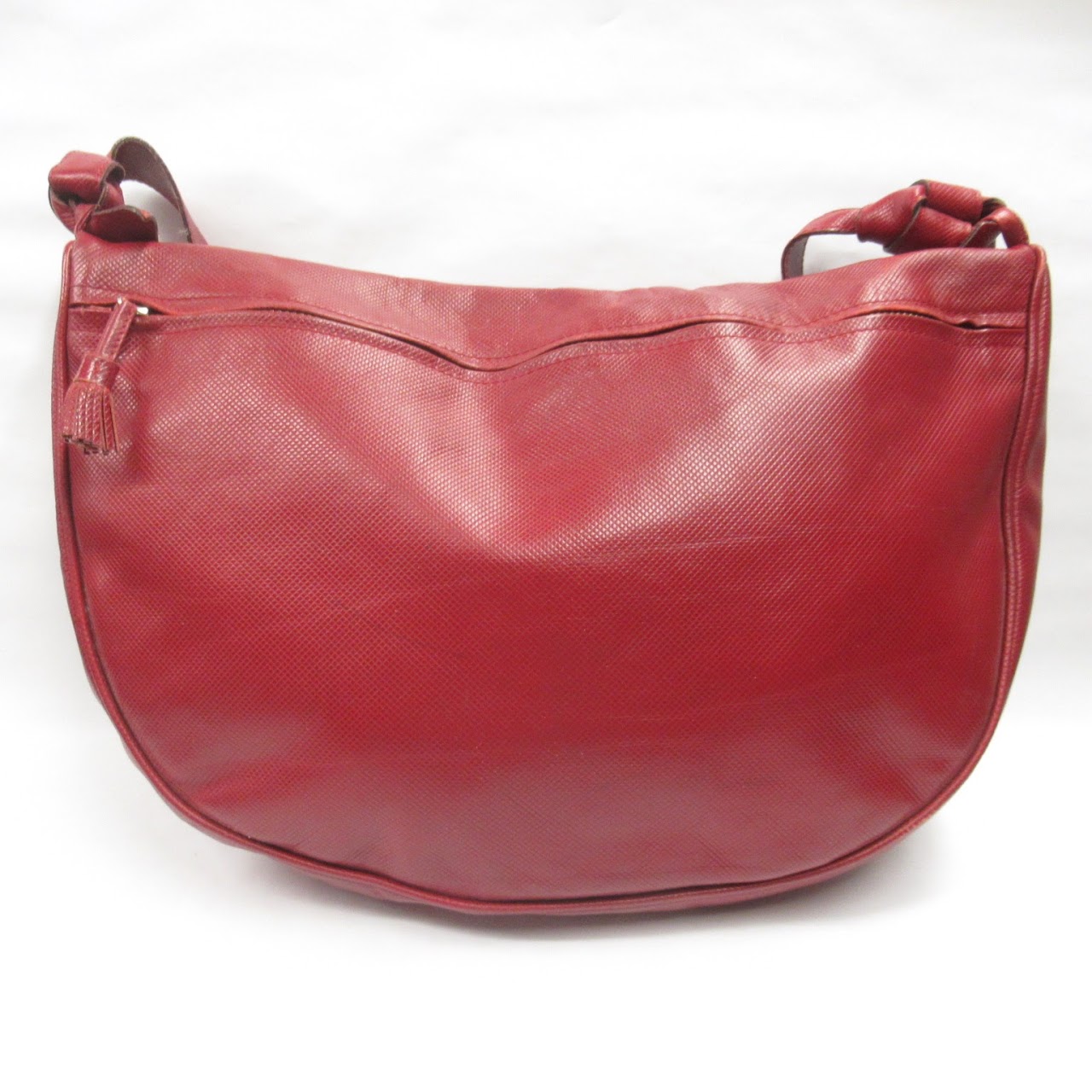 Bottega Veneta Vintage Red Marco Polo Leather Shoulder Bag