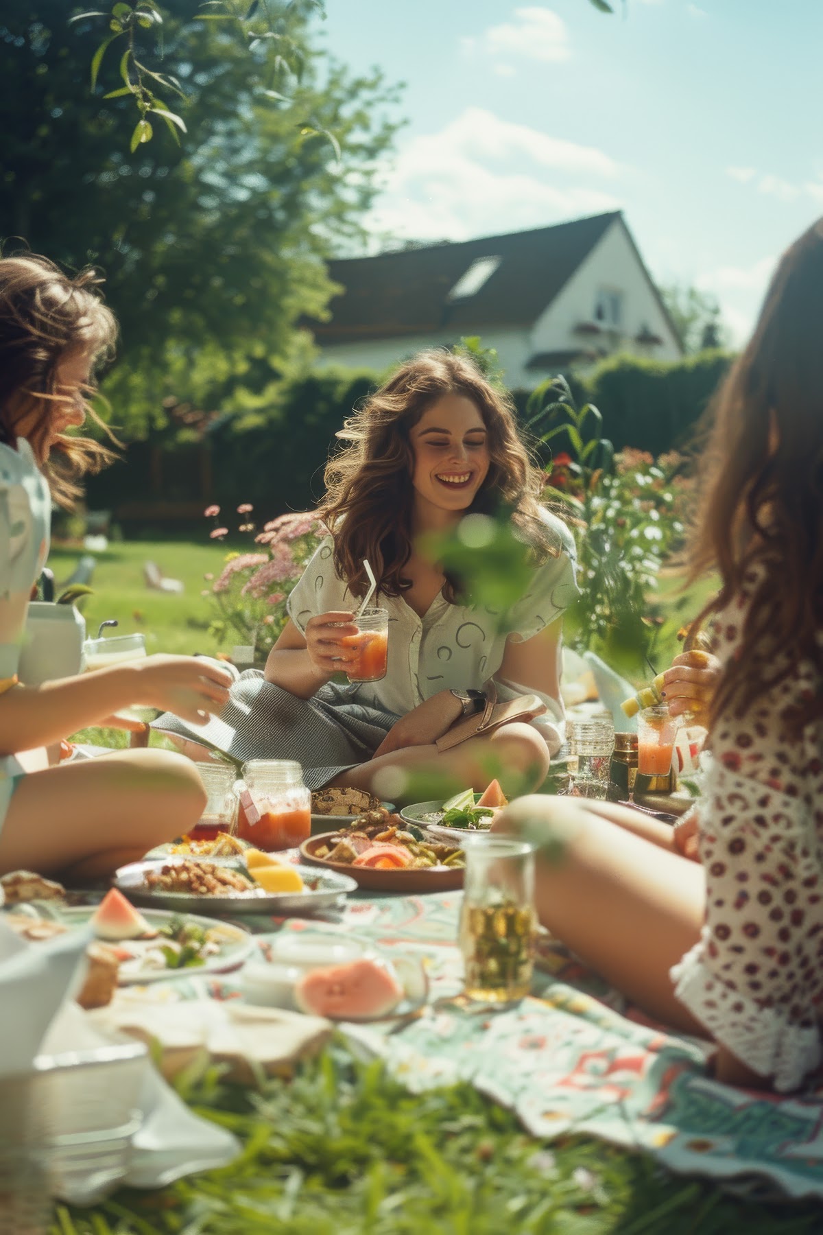 Family picnic outdoors