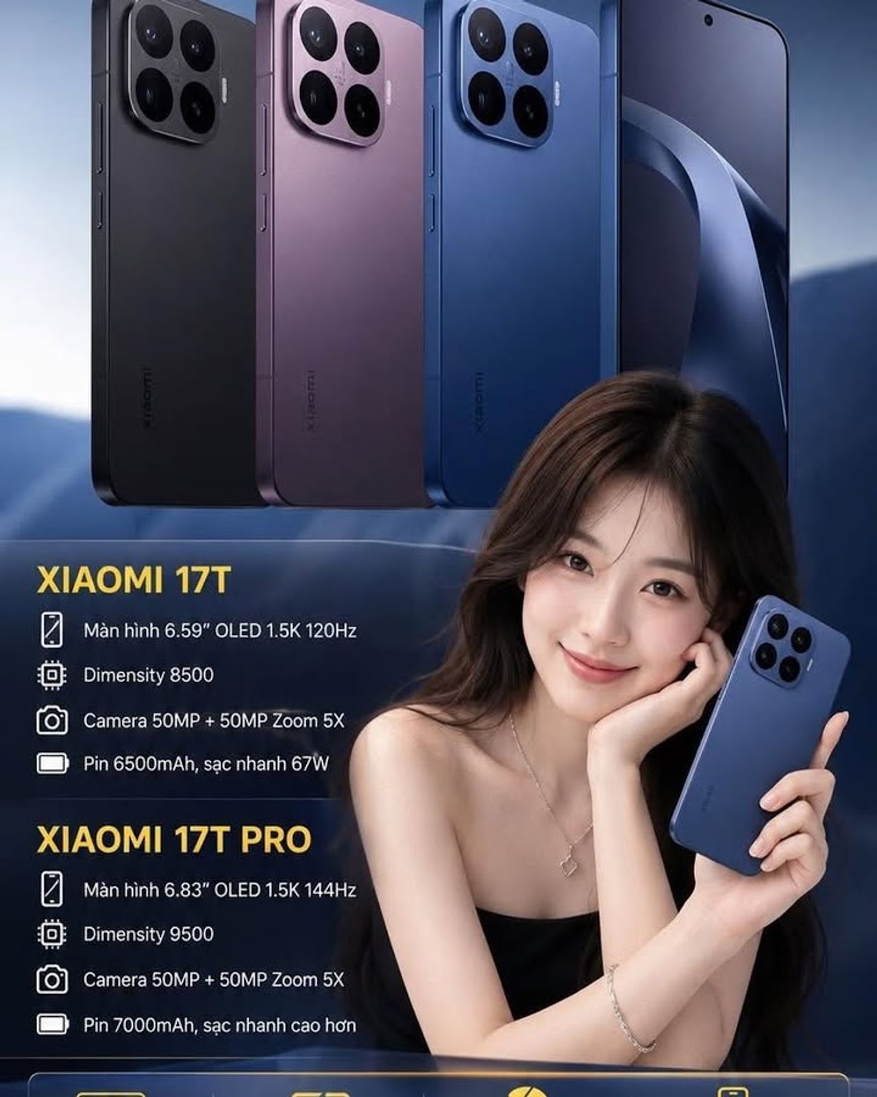 Xiaomi 17Tシリーズは7000mAhバッテリー、144Hz画面、5倍ズームカメラを搭載
#シア…