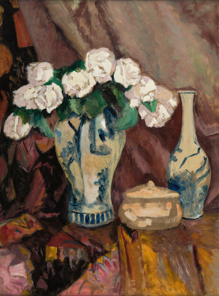 Still Life with White Roses in a Vase 1919
