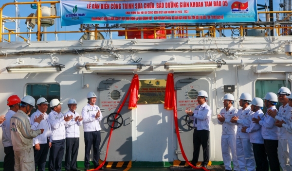PVSM hoàn tất đại tu giàn khoan Tam Đảo 05 trước thời hạn 3 ngày