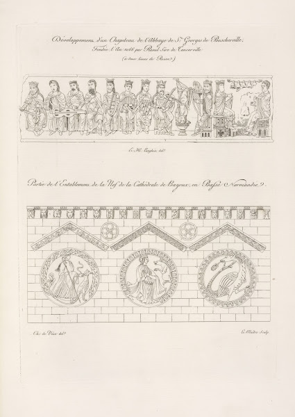 Développement dun chapiteau de labbaye de St Georges de Boscherville  partie de