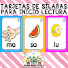Tarjetas de sílabas para inicio lectura