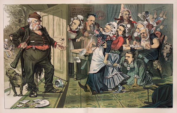 The great congressional tramp bullying the old women of the national household 1