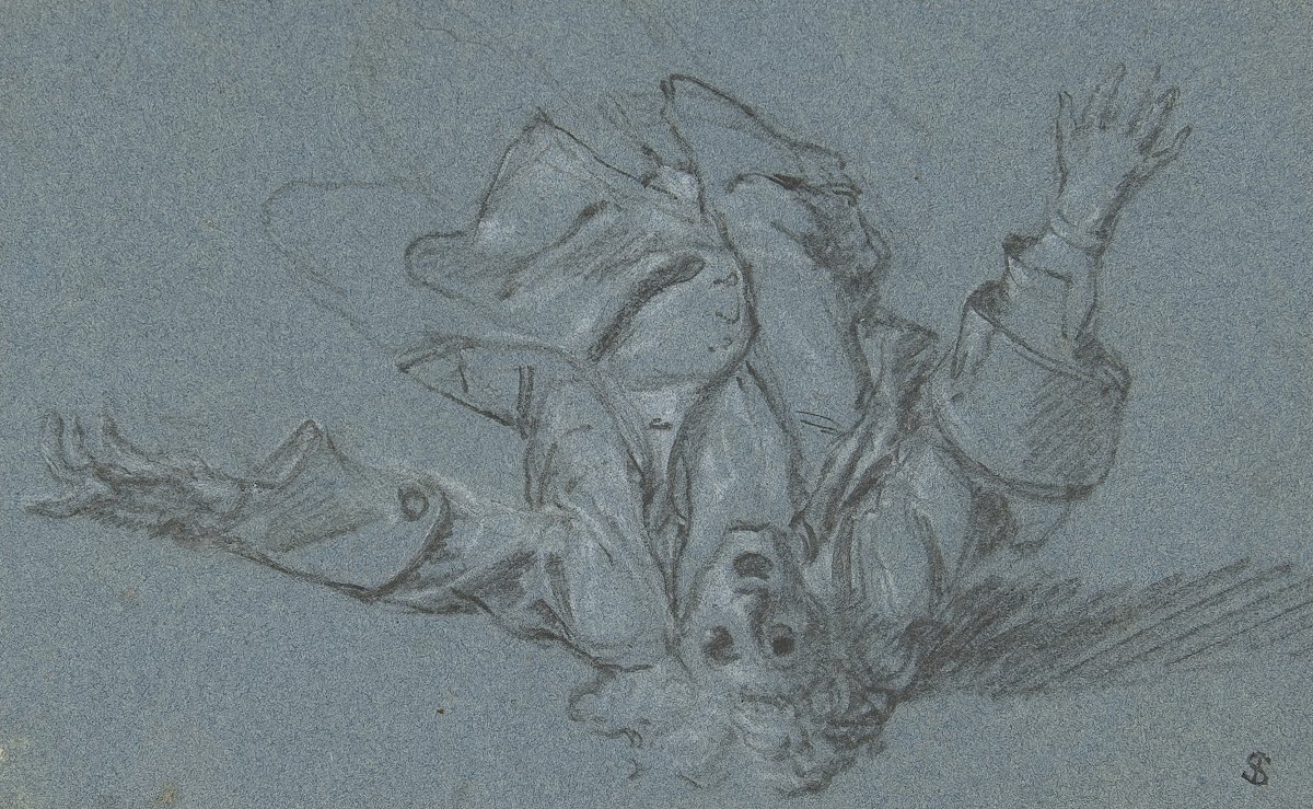 Study of a Fallen Soldier 17th century