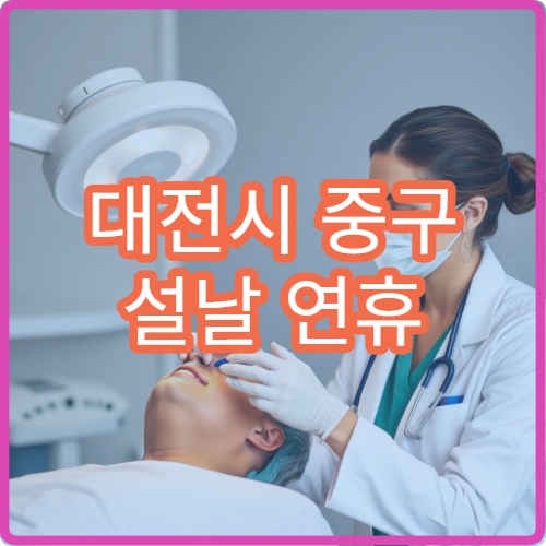 대전시 중구 설날 연휴 가정의학과 진료 병원 정리