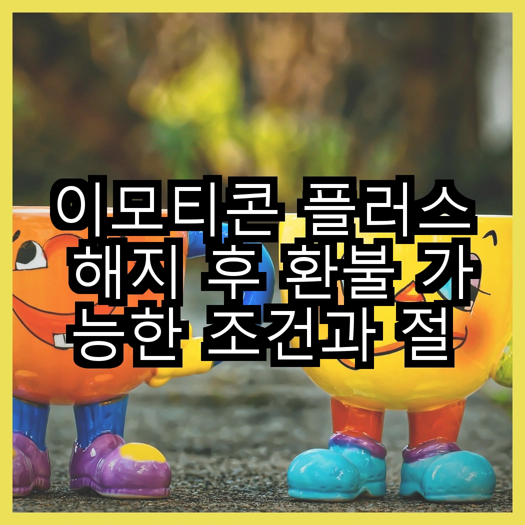 이모티콘 플러스 해지 후 환불 가능한 조건과 절차 썸네일