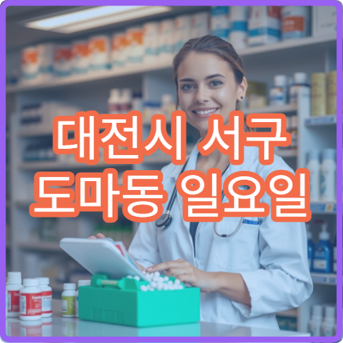 대전시 서구 도마동 일요일 당번약국 일요일 운영 정보