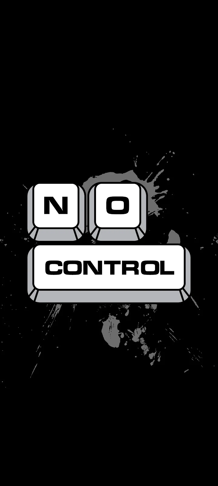 No Control Keyboard Key Art - Typographic Digital Art 5K iPhone Wallpaper (3240x7200)