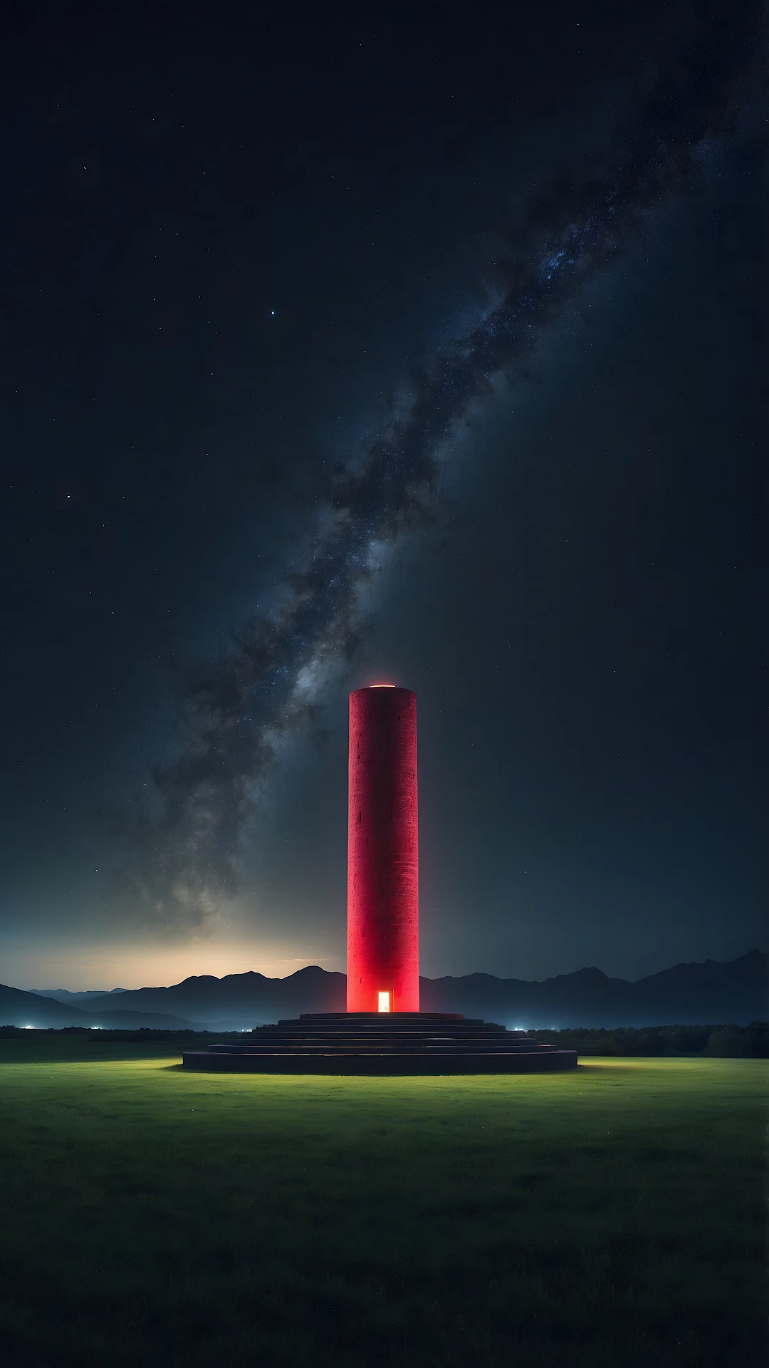 Ruins of an Ancient Tower Under the Milky Way - Free 4K mobile Wallpaper