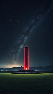 Ruins of an Ancient Tower Under the Milky Way