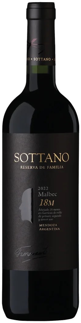 Botella Sottano Reserva de Familia Malbec 18 M