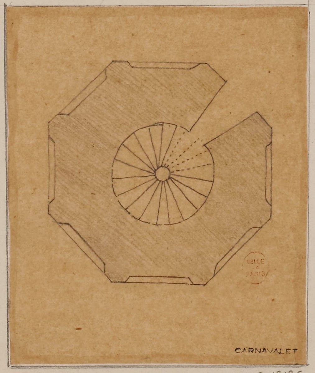 Plan du rez de chaussée de la Tour octogonale du cimetière des Saints Innocents