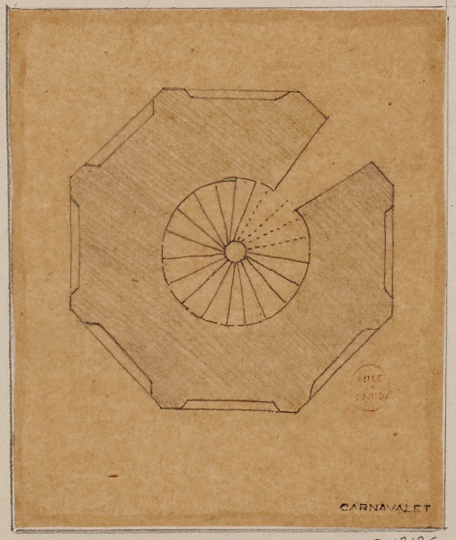 Plan du rez de chaussée de la Tour octogonale du cimetière des Saints Innocents