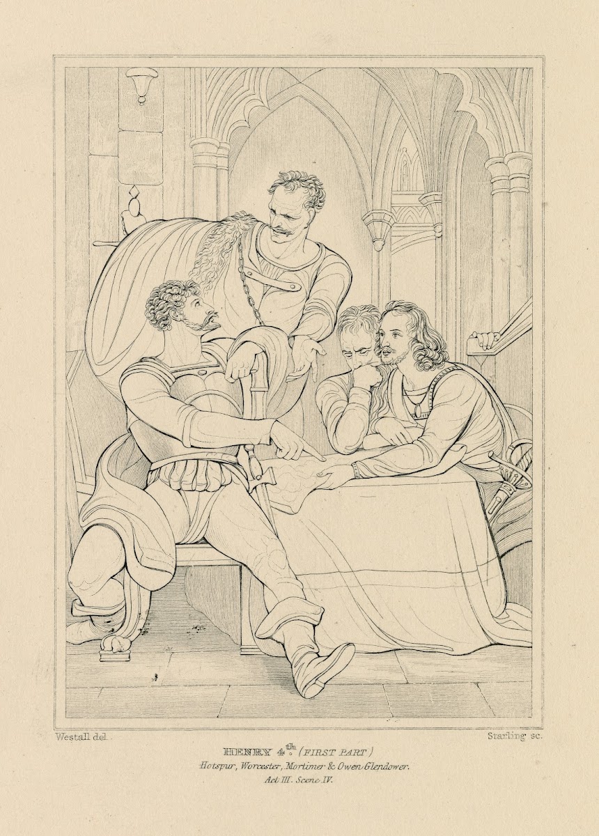 Henry 4th first part Hotspur Worcester Mortimer  Owen Glendower act III scene IV