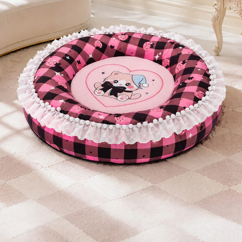 Pet lying mat, elliptical, washable, all-season