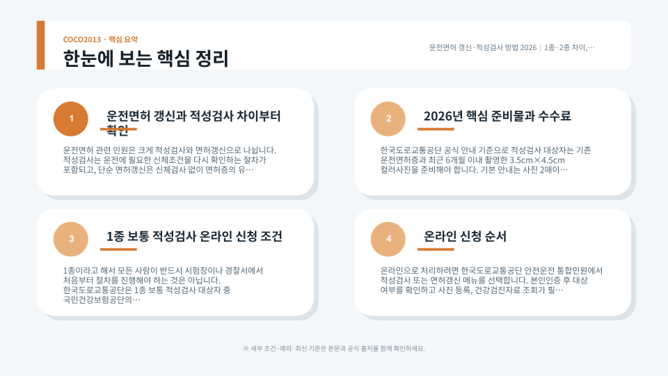 운전면허 갱신과 적성검사 절차를 확인하는 운전자 모습
