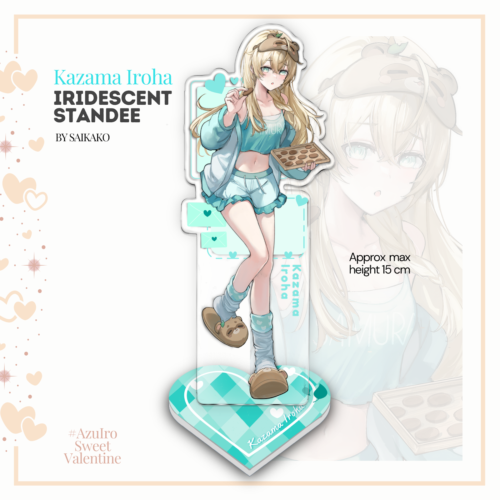 Kazama Iroha Sweet Valentine Iridescent Standee by Saikako