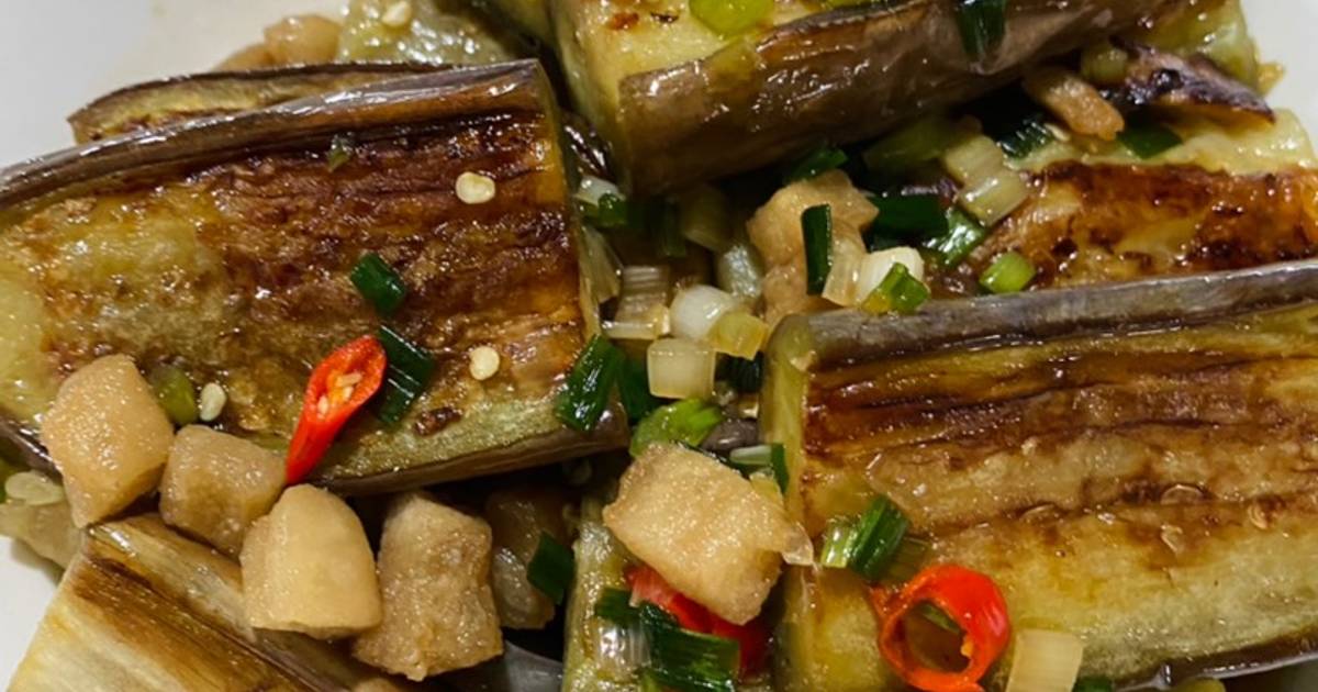 Cà Tím áp chảo tắm mắm hành