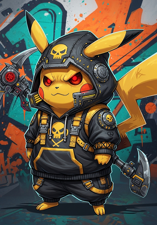Cyberpunk Scythe Pikachu