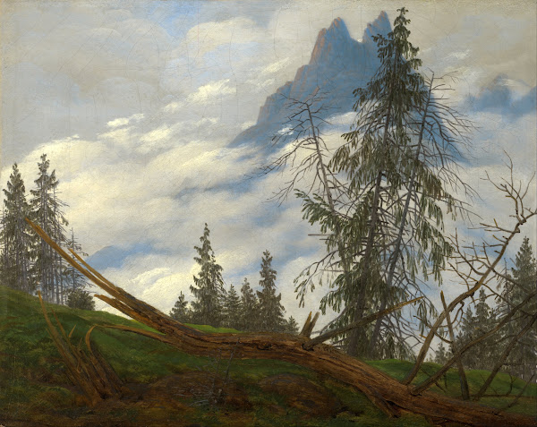 Mountain Peak with Drifting Clouds circa 1835