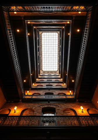 Historic Brick Atrium Staircase