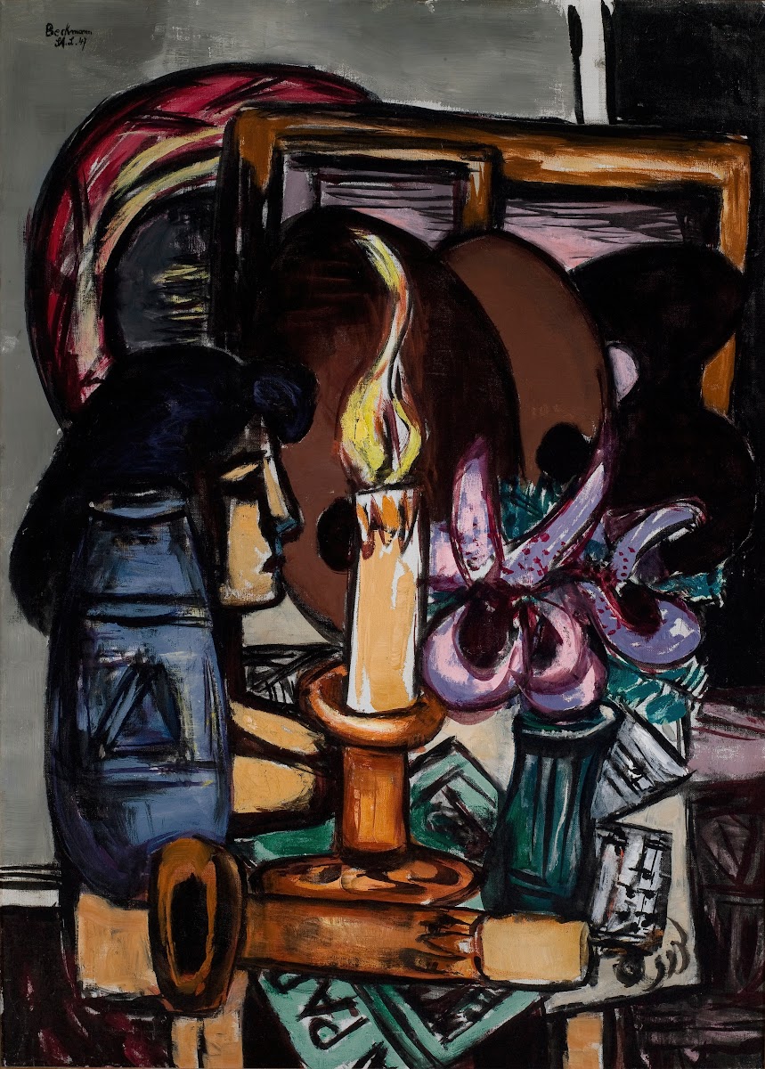 Still Life with Two Large Candles 1947