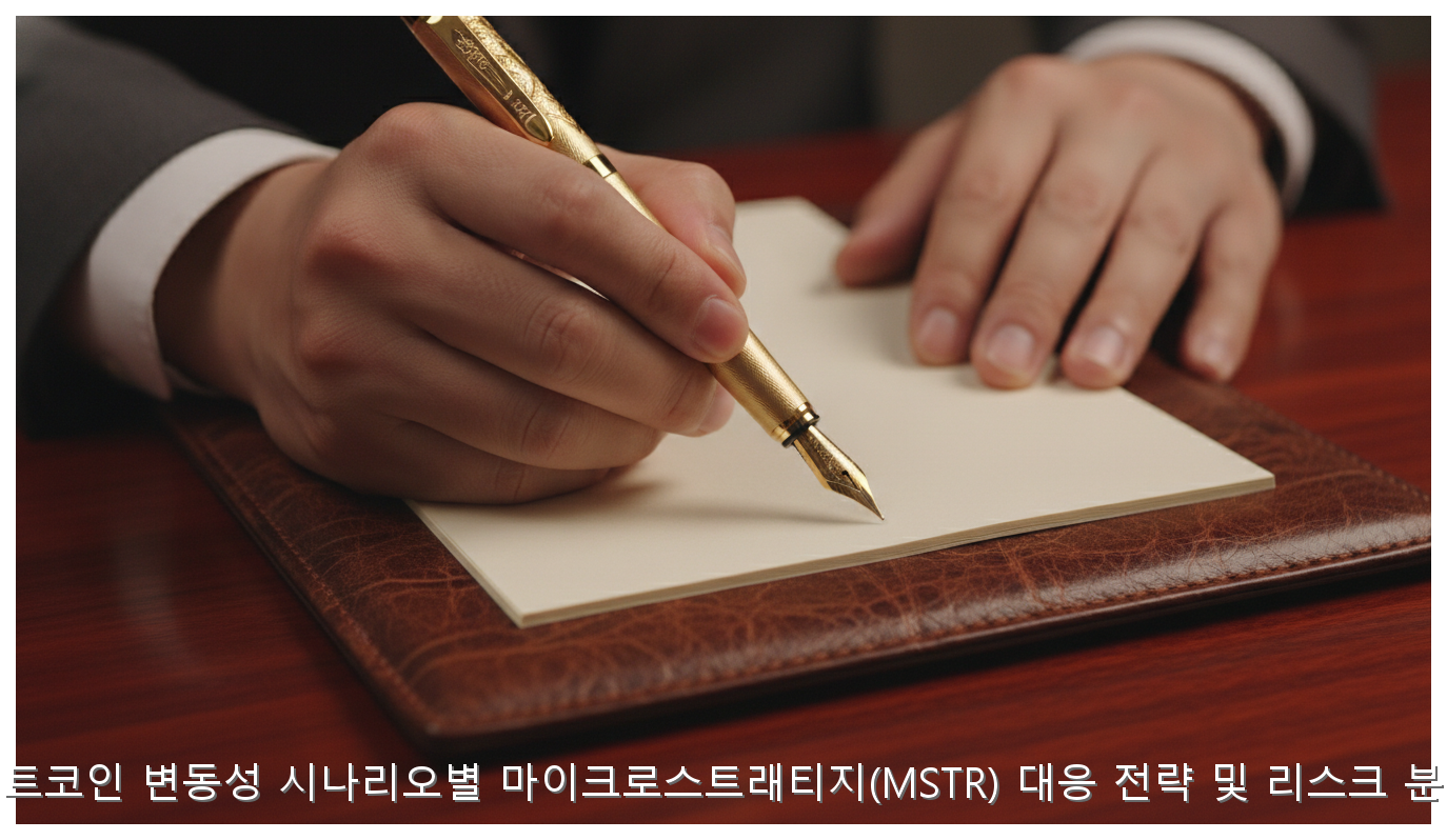 비트코인 변동성 시나리오별 마이크로스트래티지(MSTR) 대응 전략 및 리스크 분석 핵심 안내 및 분석 인포그래픽 (6)