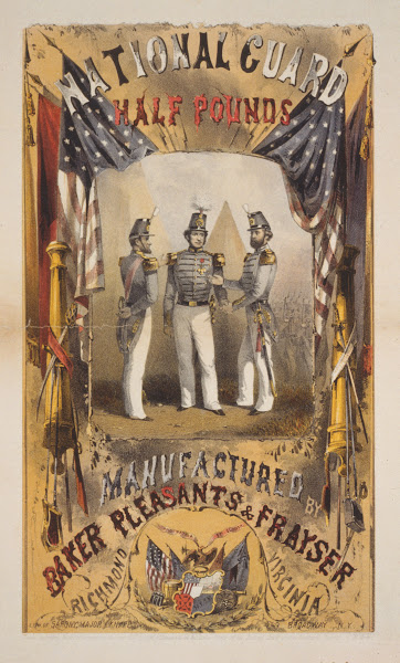 National Guard half pounds Manufactured by Baker Pleasants  Frayser Richmond Vir