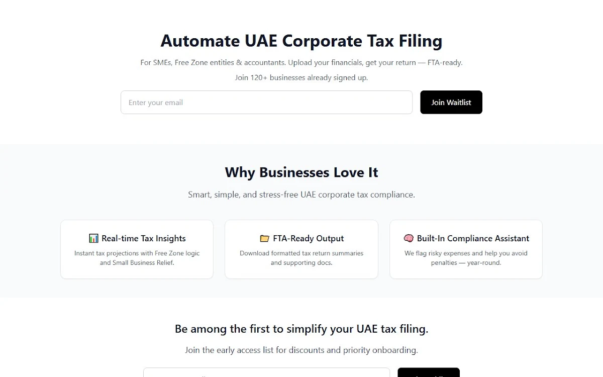 Captura de Taxly.ai