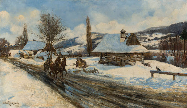 View of a submontane village 1895