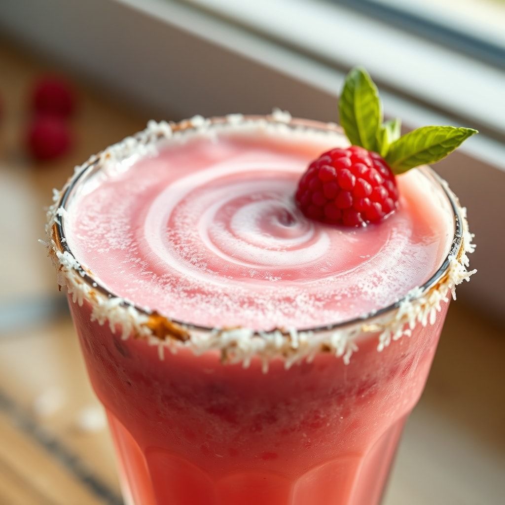 Easy Raspberry Coconut Margarita Recipe for Summer (5-Minute Blender Drink!)